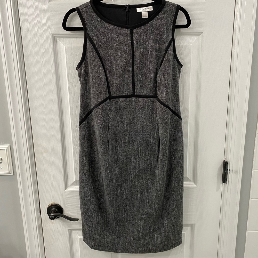 Motherhood Maternity black gray dress